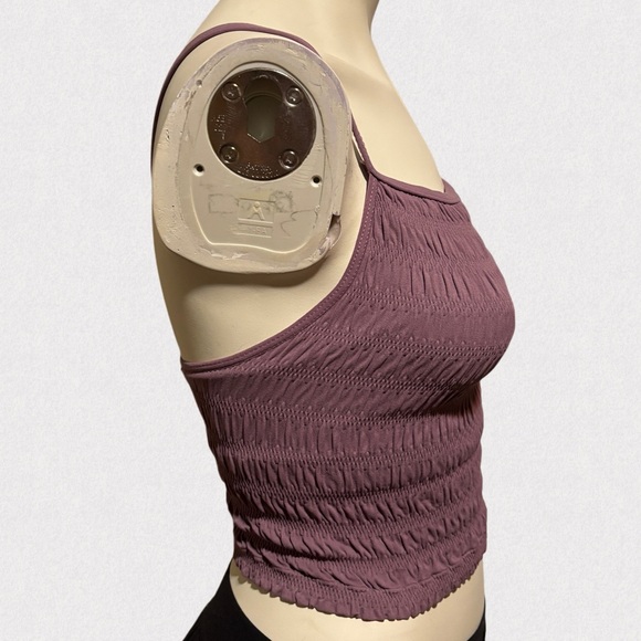 FP Movement Femme Ruched Tank, Mauve Size Medium - Picture 3 of 6
